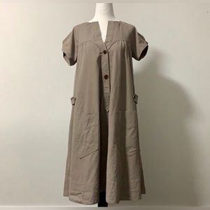ISABEL MARANT l’Étoile taupe utility midi cotton dress size 0